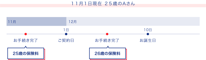 誕生日と手続きの概要図