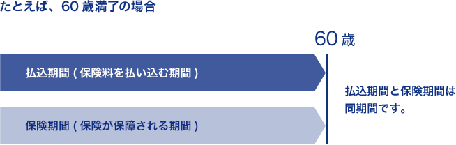 たとえば、60歳満了の場合